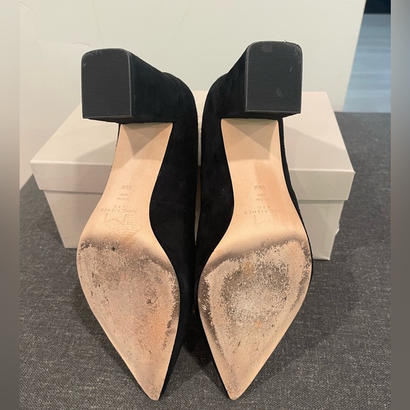 MARC FISHER ZALA BLOCK HEEL POINTY TOE PUMP - Picture 4 of 4